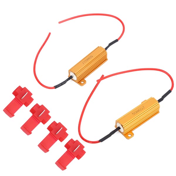 2 STK 50W 6ohm LED Decoder Belastningsmodstand Flash Fejlfri Annullerer til Forlygte Kørelys