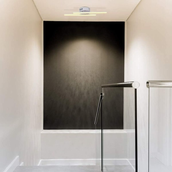 Två raka taklampor silver-LED12W varmvit ljusstripslampa kontorstaklampa modernt minimalistiskt vardagsrum