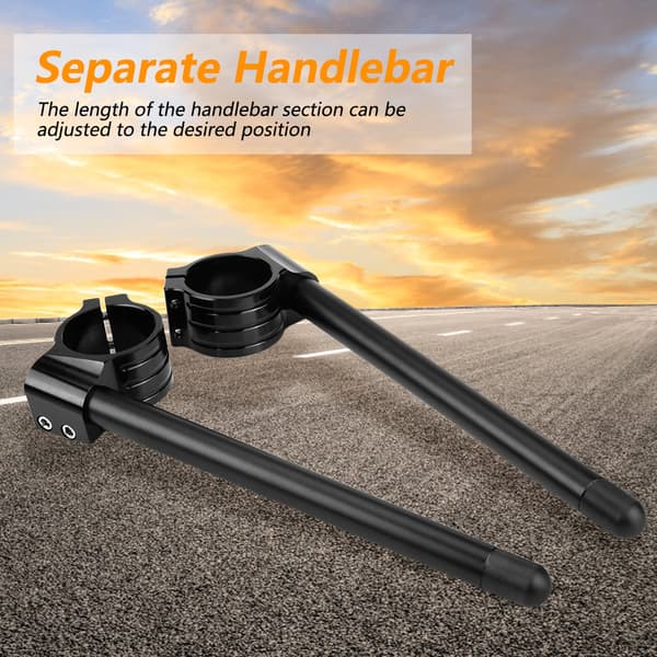 Universal Handlebar Fork Clip Ons Billet Racer Motorcykel 37mm