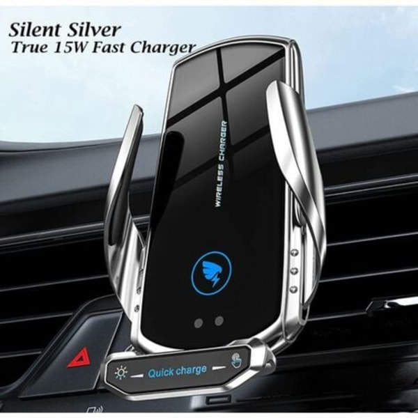 Trådløs biloplader, telefonholder, automatisk fastspænding, luftventilmontering kompatibel med iPhone 13 Pro, 12 Max Mini/11/XS/XR Sa