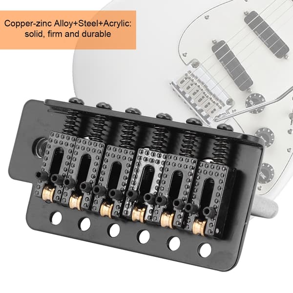 Roller Single Locking Tremolo Vibrato Stallbrygga Tailpiece för ST Gitarr Svart
