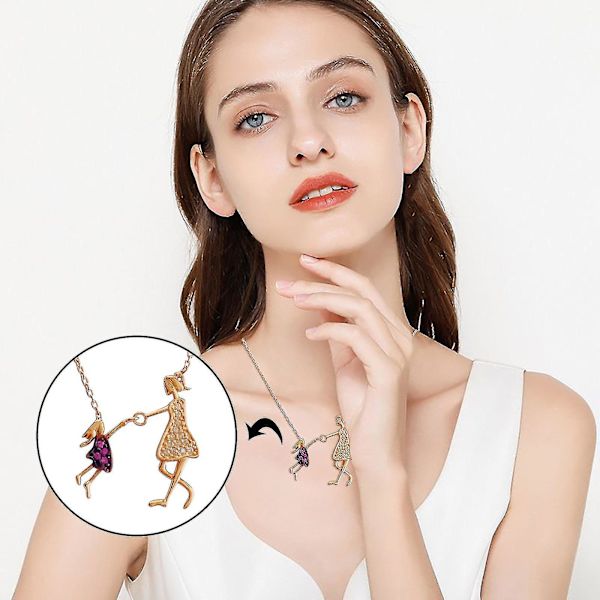 Den bästa morsdagspresenten från dotter till mor Mor och dotter halsband