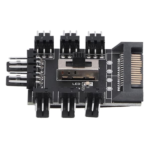 8-vejs Computer Blæser Hub Splitter Hastighedsregulator 3-Pin Forlængerkabel SATA Interface