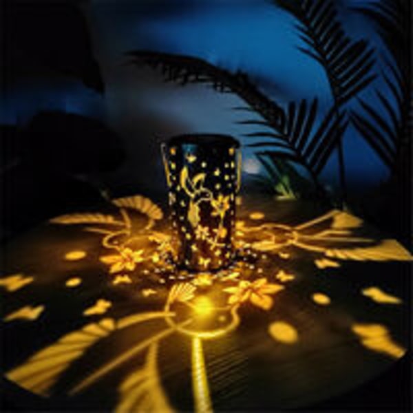Solskyddslykta, Vattentät, Utomhusbelysning, Retro Hollow Lantern, Dekorativ konst, Garden Light