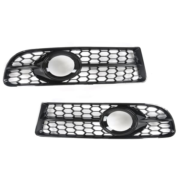 Audi A4 B7 S4 2005 2008 Front Tåkelys Grill Bezel 8E0807681F Blank Svart Erstatningsdeksel