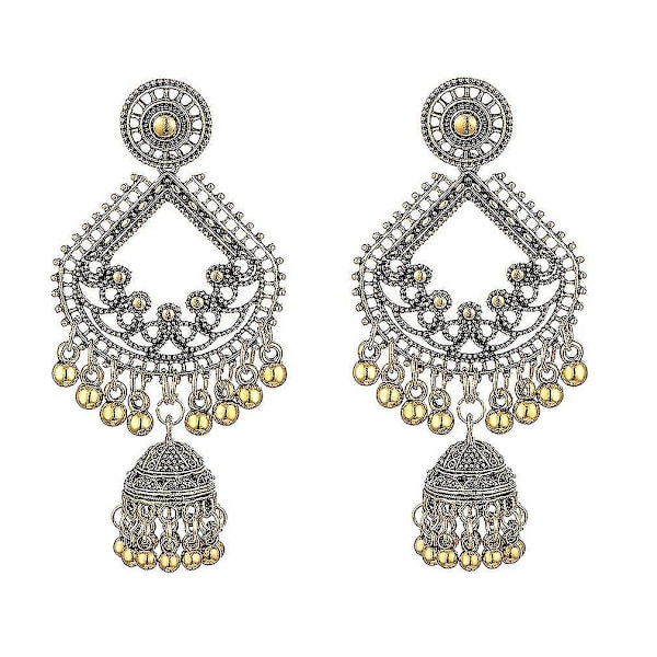 långa örhängen Fringe Bell Gyllene legering eardrops för ceremoni