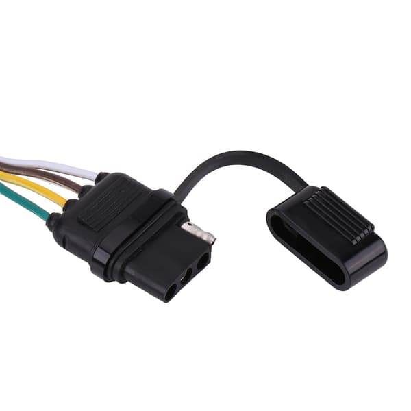 6V til 24V 4-benet fladt trailerstik stik ledningsnet adapter campingvogn trækstang bugsering