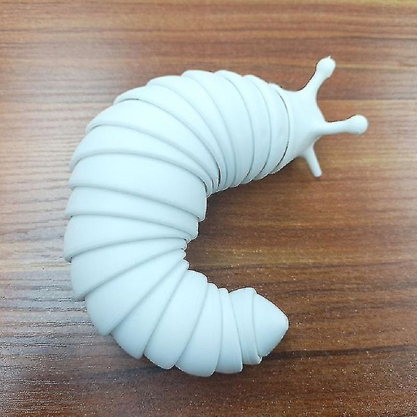 2022 Ny Fidget Toy Slug Artikulert fleksibel 3d Slug Fidget Toy white