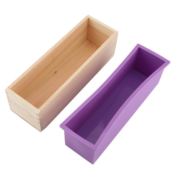 Rektangulær silikonsåpeform 1200ML for DIY-baking av kake, is, sjokolade