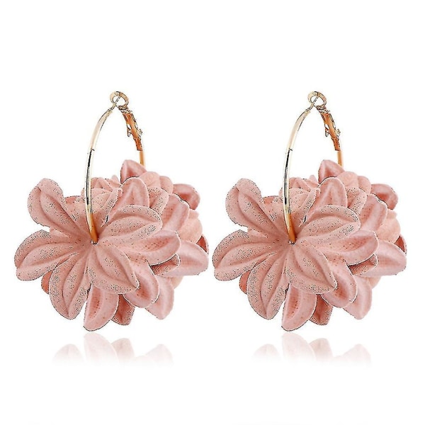 korvanapit Flower Pink Kultaiset korvakorut pallolle