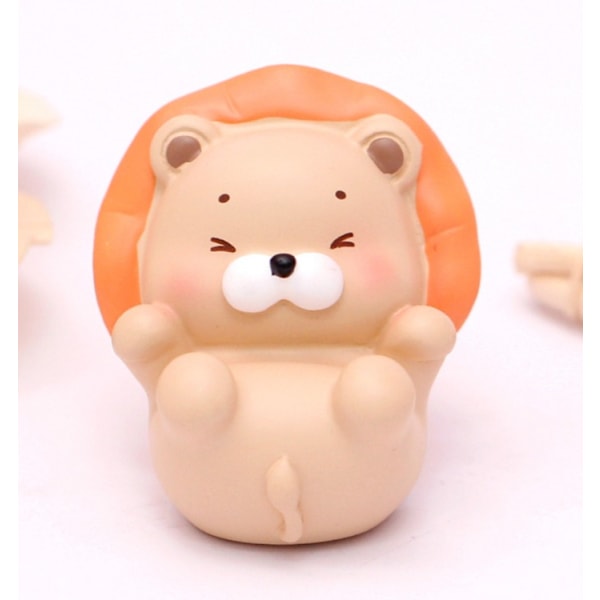 Sød mini løve bagning kage dekoration små ornamenter bil desktop ornamenter dukke harpiks ornamenter personlige gaver ornamenter til hjemmet,