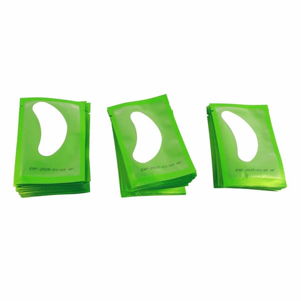 50 par podede øyenvippeforlengelse Hydrogel Under Eye Gel Pad Patch Mask Sticker Tape Grønn