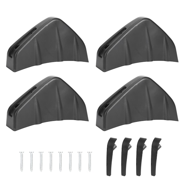 4 stk. Universal Bil Bakre Støtfanger Diffuser Fin Spoiler Leppe Auto Tilbehør