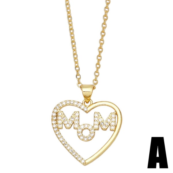 Halsband present till mamma Zircon Heart Stud Modesmycken Ac8409 D
