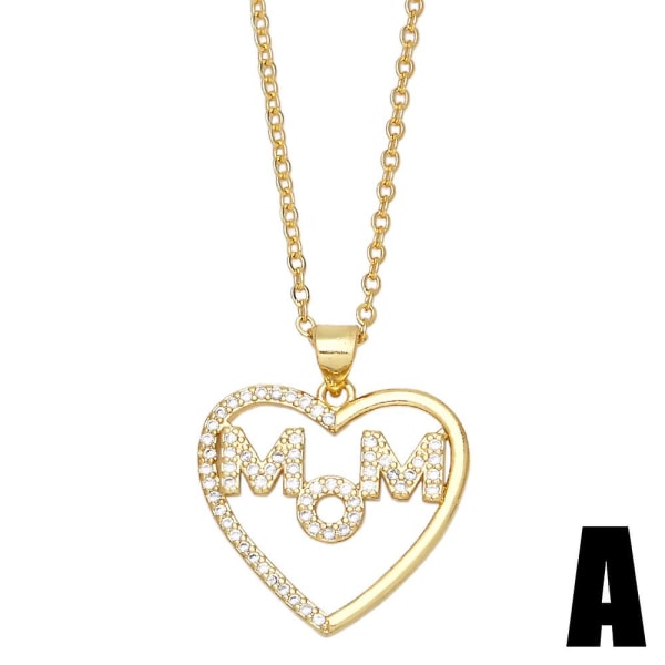 Halskæde gave til mor Zircon Heart Stud Fashion smykker Ac8409 D