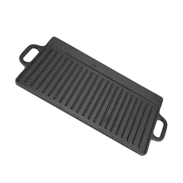 Dobbeltsidig non-stick støpejernsgrillpanne for baking og matlaging
