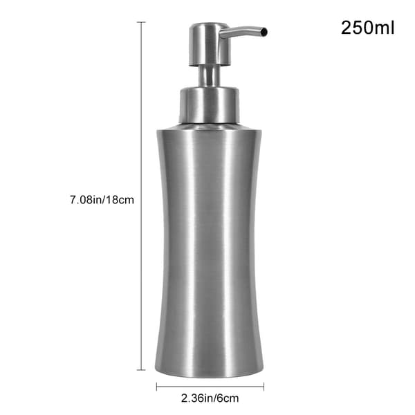 Rustfri stål 250 ml brusepumpe lotiondispenser