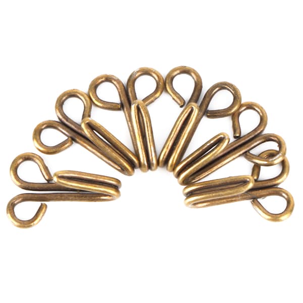 Pels krokfester - pakke med 10 (bronse)