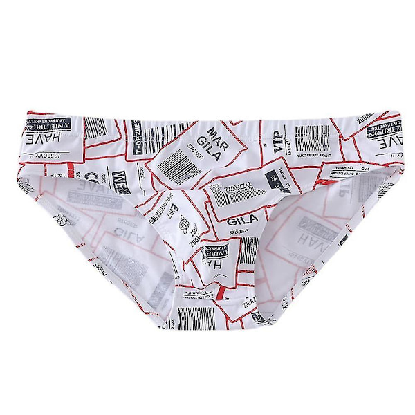 Miesten Adults Print Matalahousut Hengittävät alusvaatteet White 2XL