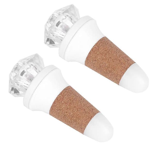 2 STK Kork LED-lys USB-lading Flaskepropphette Lampe for Romantisk Atmosfære Eventyr