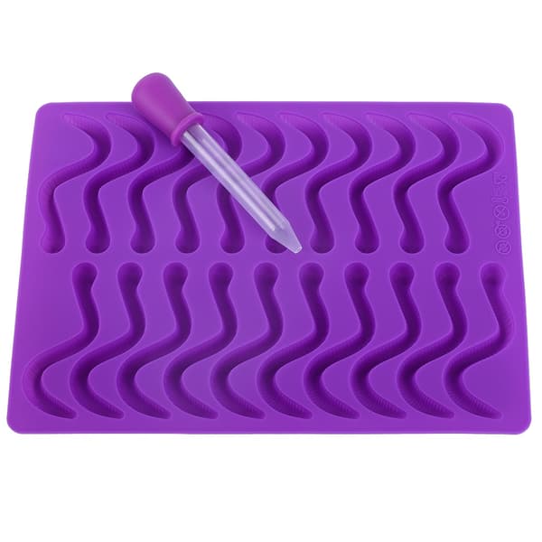 Silikoneform til vingummier med pipette, 20 rum