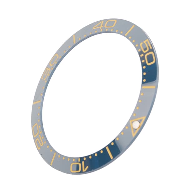 Keramisk Urkransring 38mm Blå Gull Siffer Profesjonell Erstatningsinnlegg Urmaker Tilbehør