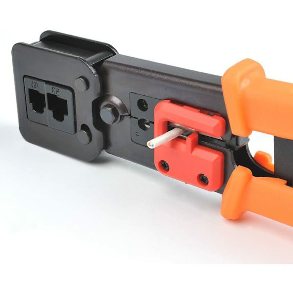 RJ45 Crimping Tool för RJ11/RJ12 nätverks- och telefonkablar - 3-i-1 Modular Telecom Crimp Tool Network Cable Plier