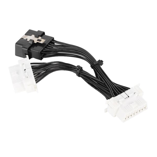 16-pin 1 til 2 OBD2 Adapter Splitter Y Kabel Forlengelse for GPS Bilkjøreopptaker