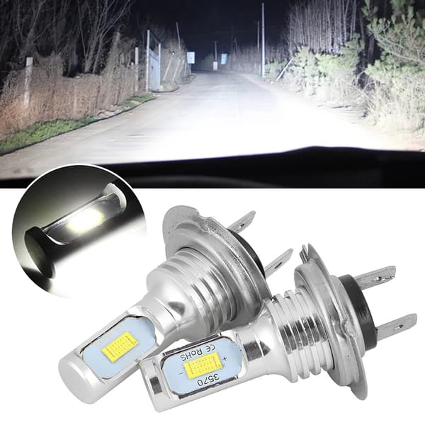 Universal H7 LED Tåkelys for Bil 2 stk 80W 6000K Hvit 12V