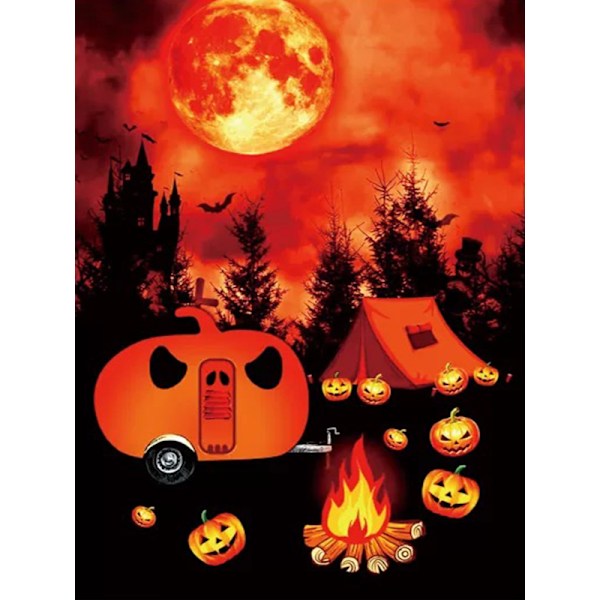 5d diamant maleri ny halloween kombination fuld diamant diy diamant klistermærke stue dekoration hængende billede (5d diamant maleri 30*40 hallo