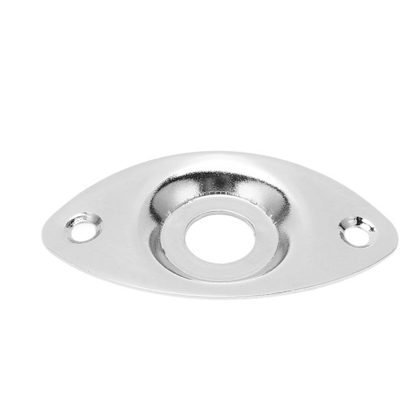 Elektrisk Guitar Bas Output Jack Socket Plade Metal Instrument Tilbehør