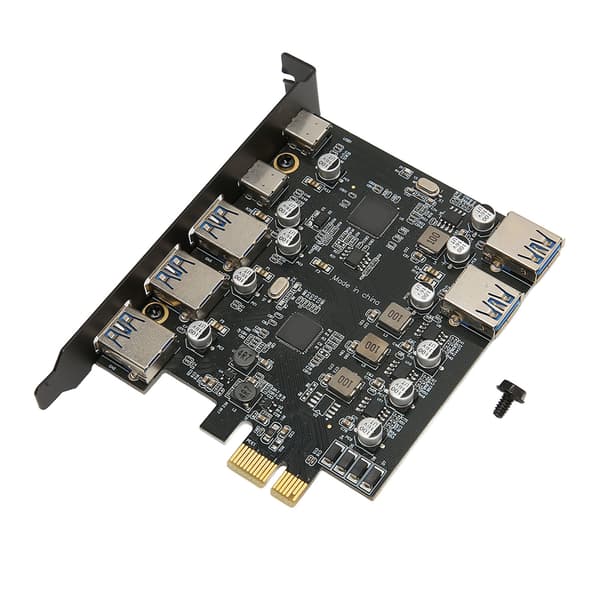 PCI E til USB Udvidelseskort 7 Porte 5Gbps USB PCI Express Kort med 2 Bagerste USB 3.0 Porte til Windows Xp til OS X til Linux