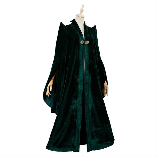 Minerva mcg professor cosplay kostym sammetsmantel halloween XXXL