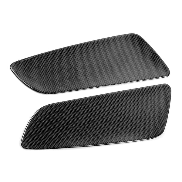 2 st Kolfiber Bakdörr Panel Interiör Dekoration för Ford Mustang 2015 2019 Vänsterstyrd