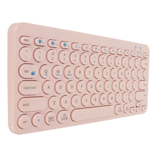 78 Tangenters Trådlöst Bluetooth 5.0 Programmerbart Ergonomiskt Tangentbord för Windows iOS Android Rosa
