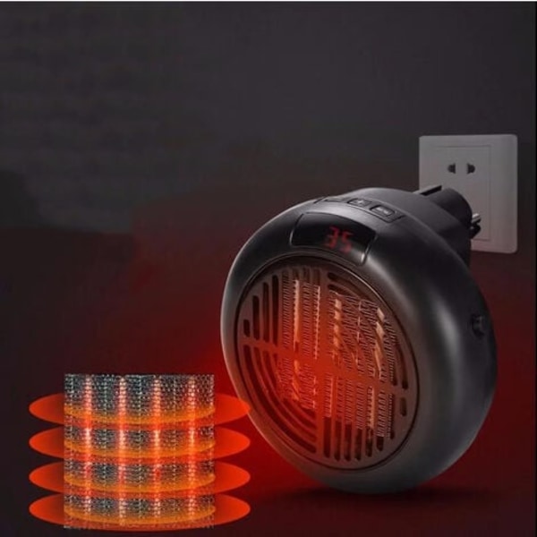 Mini Ceramic Radiator 1000 W - Kompakt romvarmer for kontor, soverom, stue