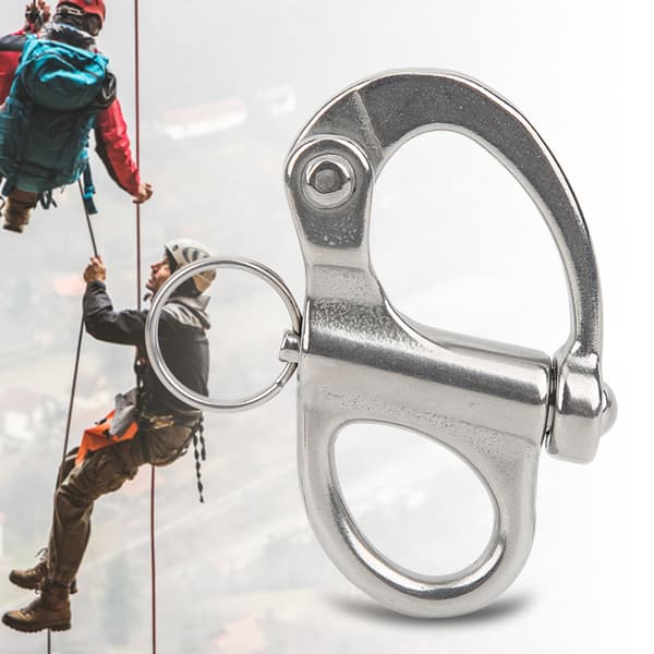 316 Rustfrit Stål Fast Quick Release Snap Hook 70MM til Bjergbestigning Klatring