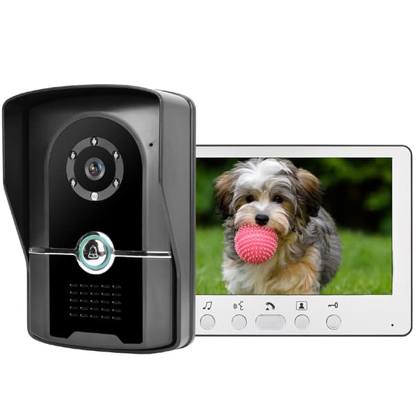 7 tommer TFT LCD Kablet Video Dørtelefon Intercom System IR Nattesyn 110-240V US