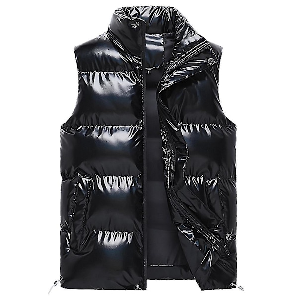 Stativ, polstret, skinnende tanktopp for menn Black