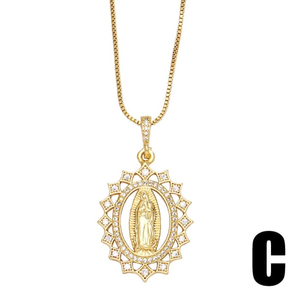 Halskæde Vintage Zircon The Virgin Mary Fashion Jewelry Ac8564 D