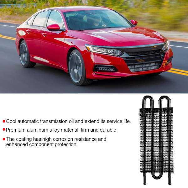 Universal 4 Rækker Sort Transmissionsolie Køler Radiator Auto Bil Modificerede Dele