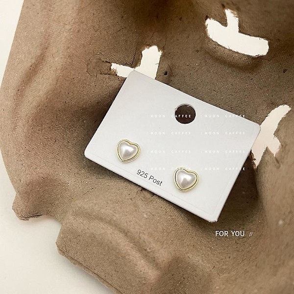 Örhängen Pearl Heart Stud Modesmycken Ac7963