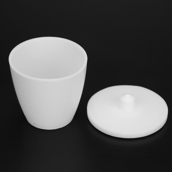 Laboratoriedigel Høyformet PTFE-digelkopp med lokk Eksperimentmaterialer 30ml