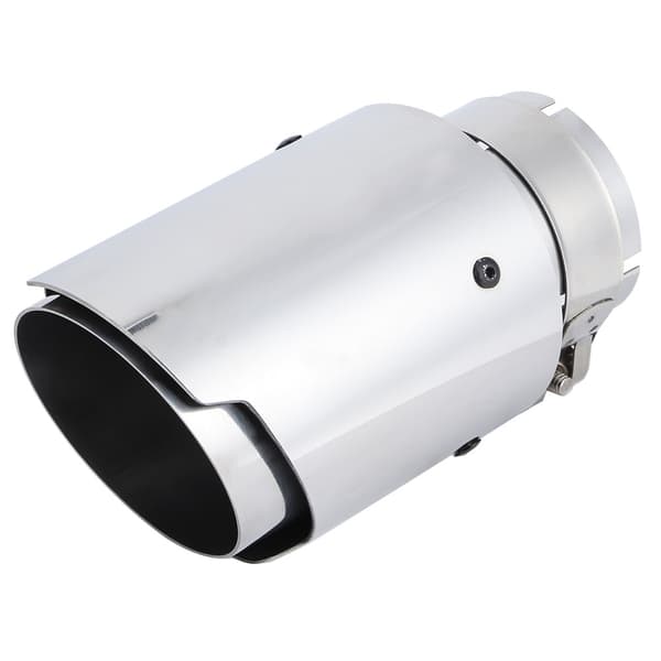 AK Performance Universell Eksosrørspiss i Rustfritt Stål Erstatning 63 89 165mm Blank Sølv Bilmodifikasjonstilbehør