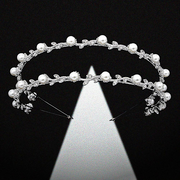 Ylelliset metalliseoshiustarvikkeet Pearl Decoration -hiuspanta naisille