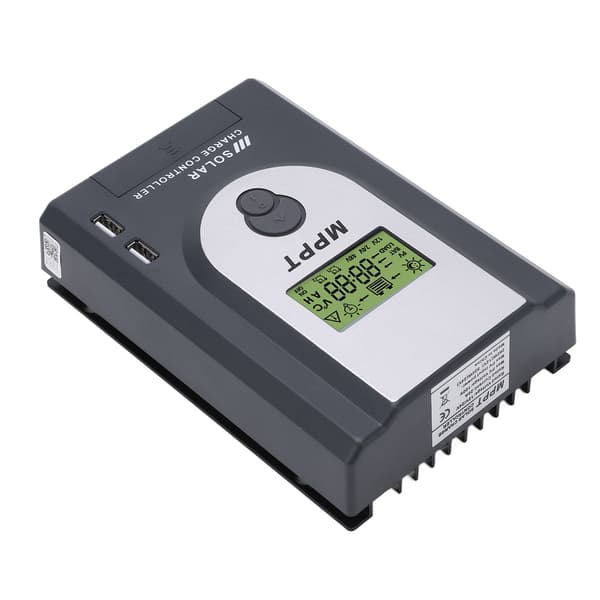 12V 24V MPPT Solar Oplader Controller 10A Justerbar Dobbelt USB Port Solpanel Regulator
