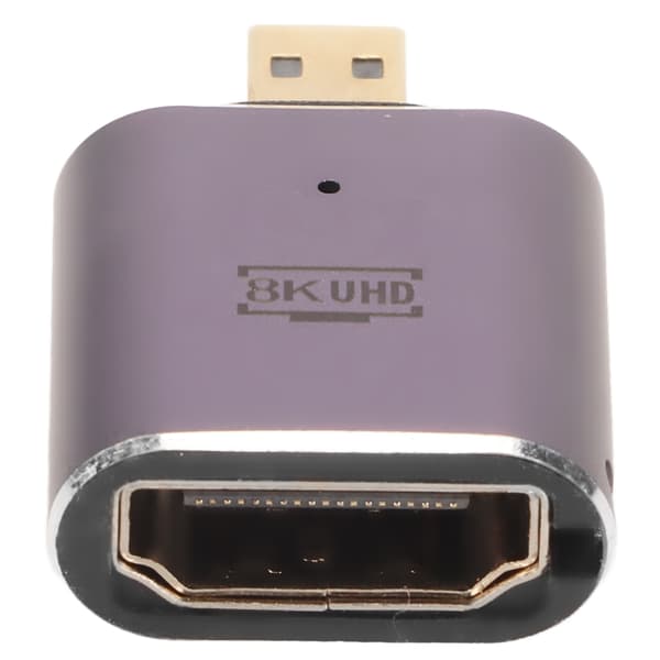 HDMI Hunn til Micro HDMI Adapter med LED-lys 48Gbps 8K Støtte Micro Converter
