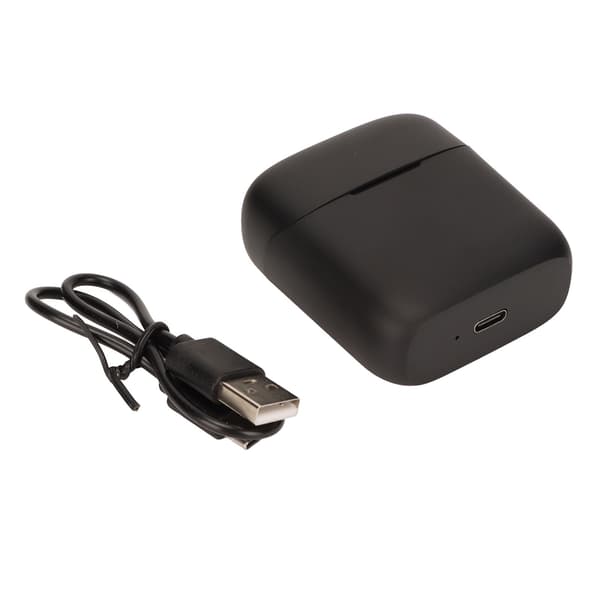 Trådløs Lavalier Mikrofon Støjreduktion Plug and Play Klips på Lapel Mic med Opladningsboks til Android til IOS Sort