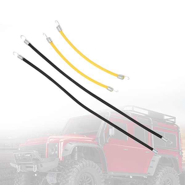 4 stk Sorte Gule Strækbare Bagagerumsreoler Dekorative RC Tilbehør Universelle