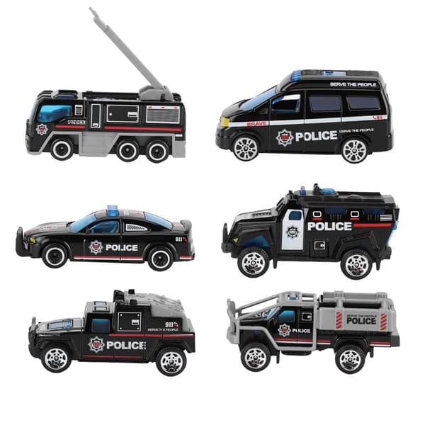 6 kpl 1:64 Alloy Engineering -automallin simulaatioajoneuvolelu lapsille